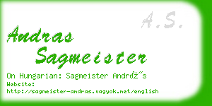 andras sagmeister business card
